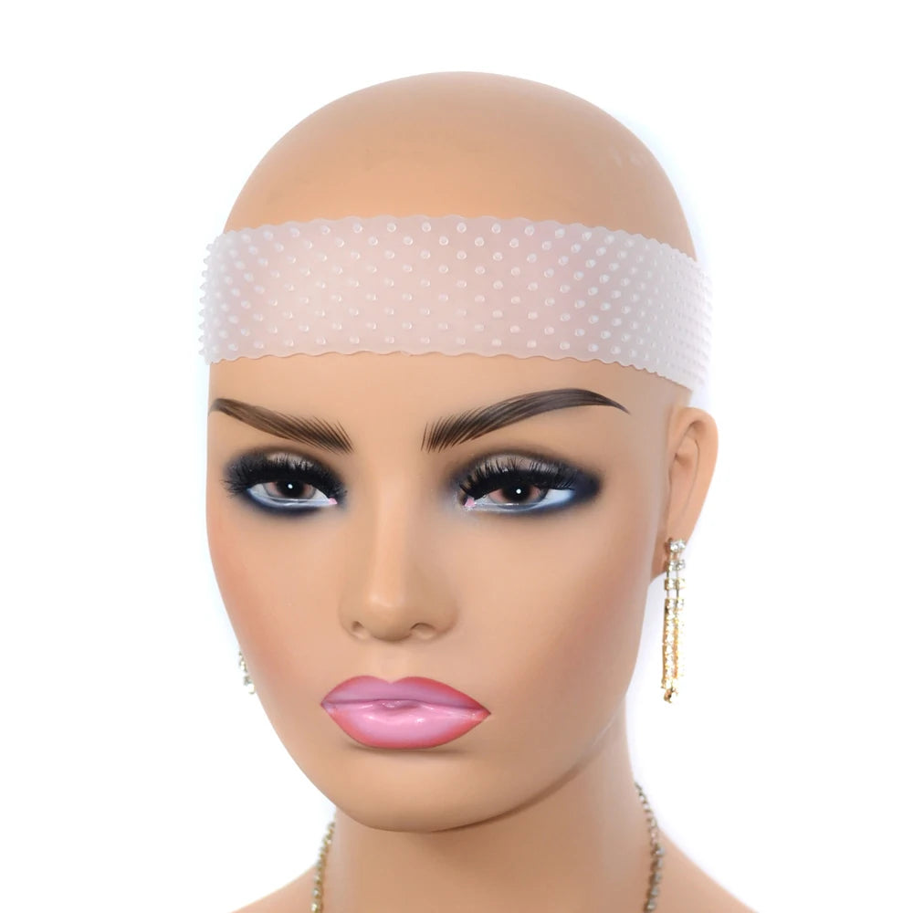 Silicone Bands for Fix Hair Wigs Good Quality Elastic Headband for Grip Hair Extra Hold Transparent Rubber Non-Slip Head Band