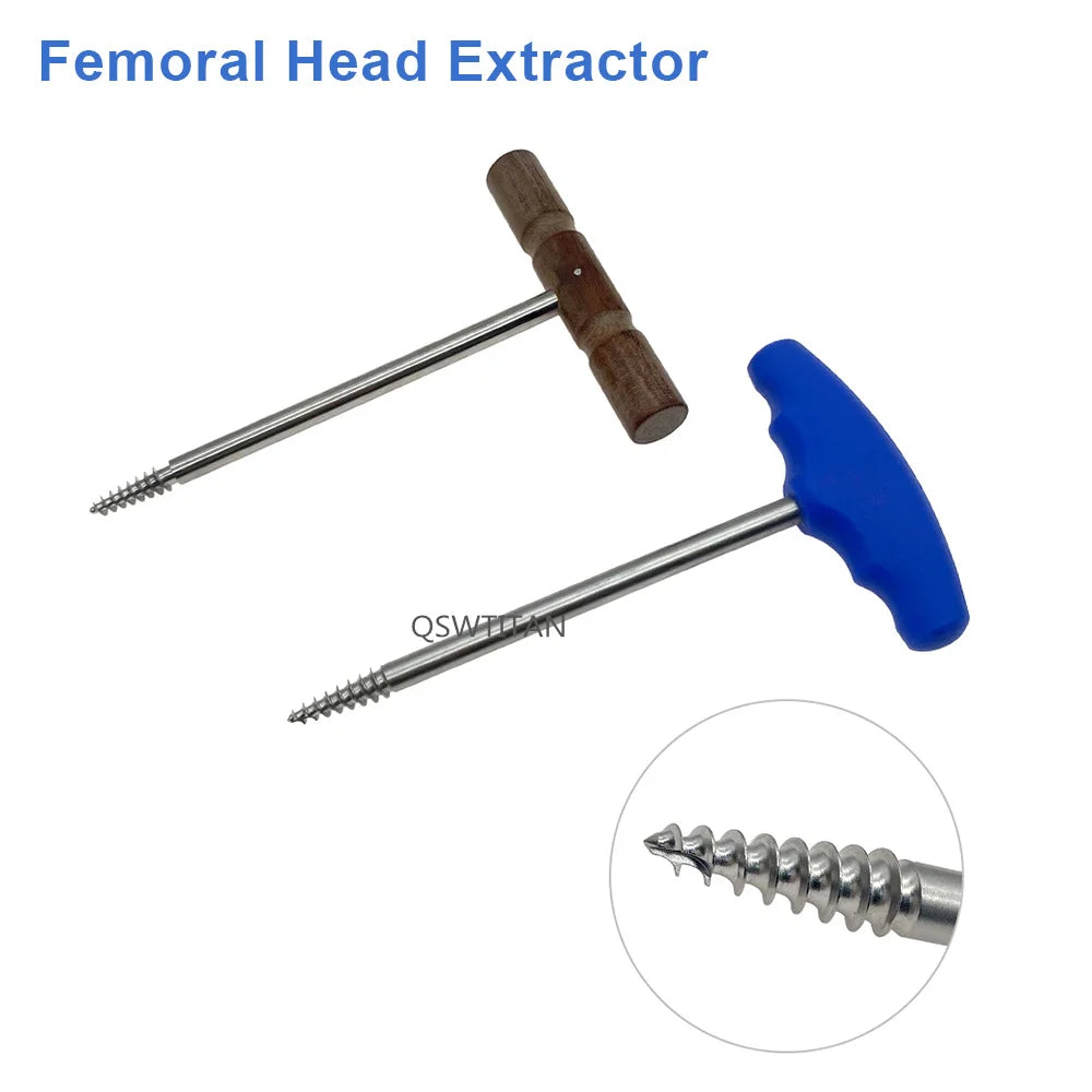 1pcs Hip Joint extractor Femoral head extractor T Wooden handle silicone Orthopedic Veterinary Instrument