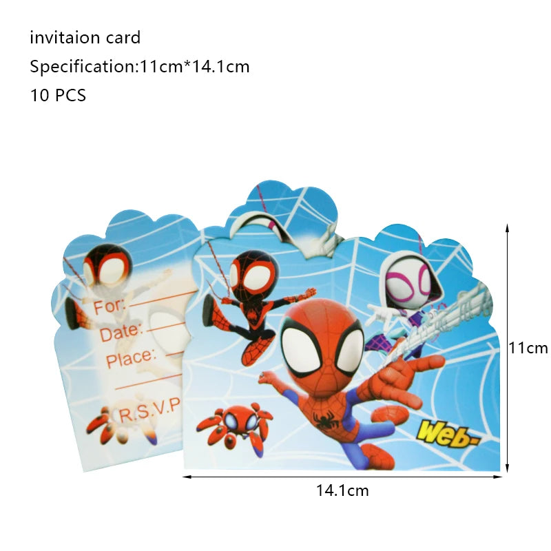 Spidey and His Amazing Friends Birthday Party Decoration New Latex Balloons For Kids Event Supplies Foil Latex Balloon Backdrop