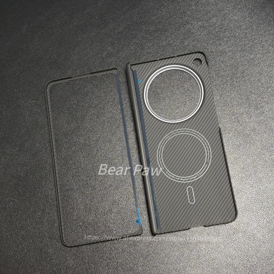 Carbon Hinge Case for Magsafe OPPO Find N6 Aramid Fiber Magnetic Hinge Phone Protection Case Central Axis Cover Ultra Slim Cover