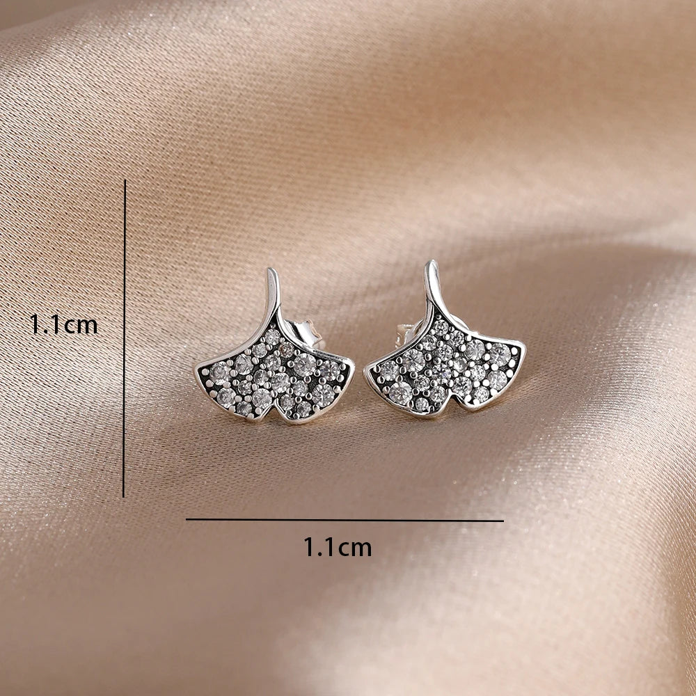 925 Silver Stud Earrings Hoop Earrings For Women Rose Flower Strawberry Butterfly Daisy Earrings Set Fashion Jewelry Gift