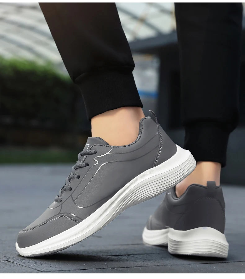 2024 New Sneakers Men Casual Shoes Comfotable Lightweight Men High Quality Running Shoes Outdoor Waterproof Leather Sport Shoes