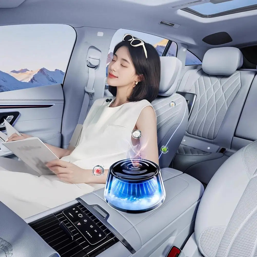 1Set Car Mounted Fragrance Machine Perfume 2025 New Durable Fragrance Automatic Spray LED Strip Aromatherapy Car Freshener