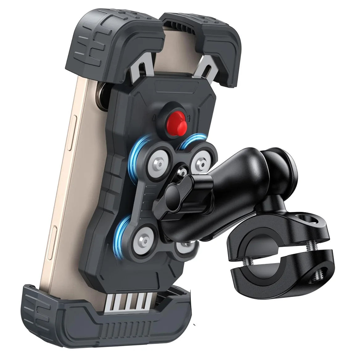 Bike Phone Holder Mount 360° View Universal Motorcycle Holder for 4.7-7 inch Mobile Phone Stand Shockproof Bracket