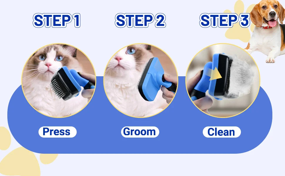 Pet Brush for Dogs Cats Dog Comb Pet Hair Removal Brush Cat Grooming Comb Dog Hair Remover Dog Accessories Dog Massage Combs