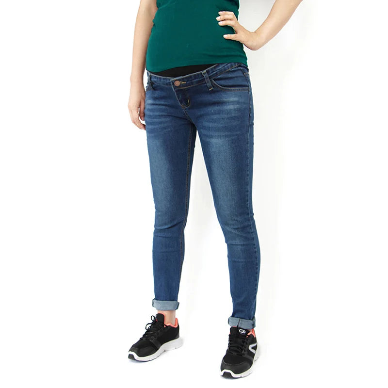 Maternity Clothing  Jeans Insert Panel  Skinny  Cotton Denim Pants for Pregnant Women Pregnancy Clothes