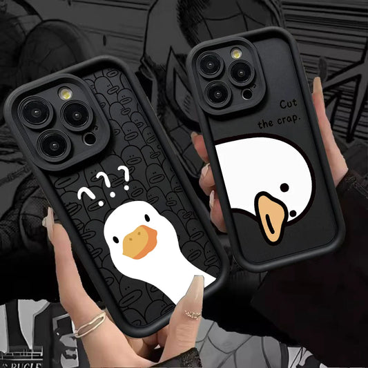 Cartoon Duck Goose Phone Case for iPhone 17e 17 16e 16 15 14 13 12 11 Air Pro Max Mini XR XS X 7 8 6 6s Plus Soft TPU Back Cover