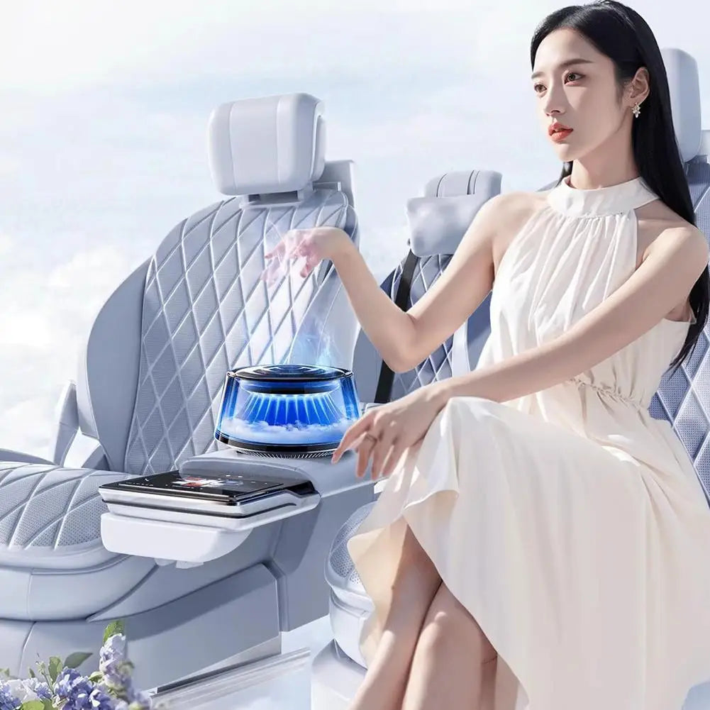 1Set Car Mounted Fragrance Machine Perfume 2025 New Durable Fragrance Automatic Spray LED Strip Aromatherapy Car Freshener