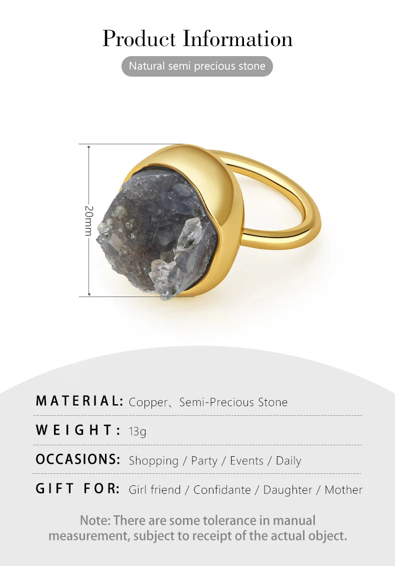 IVOG Lilac Color Channel Setting Ring For Women Semi-Precious Stone Copper Ring Fashion Jewelry Couple Gift