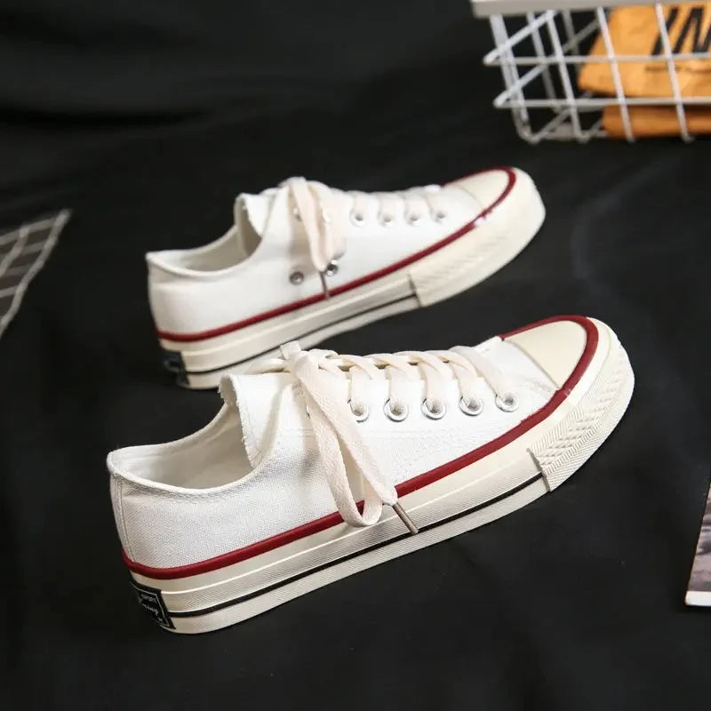 Women's Canvas Shoes Spring Autumn Universal Platform Flat Heel Synthetic Inner Material Rubber Sole Magic Tape Casual Shoes