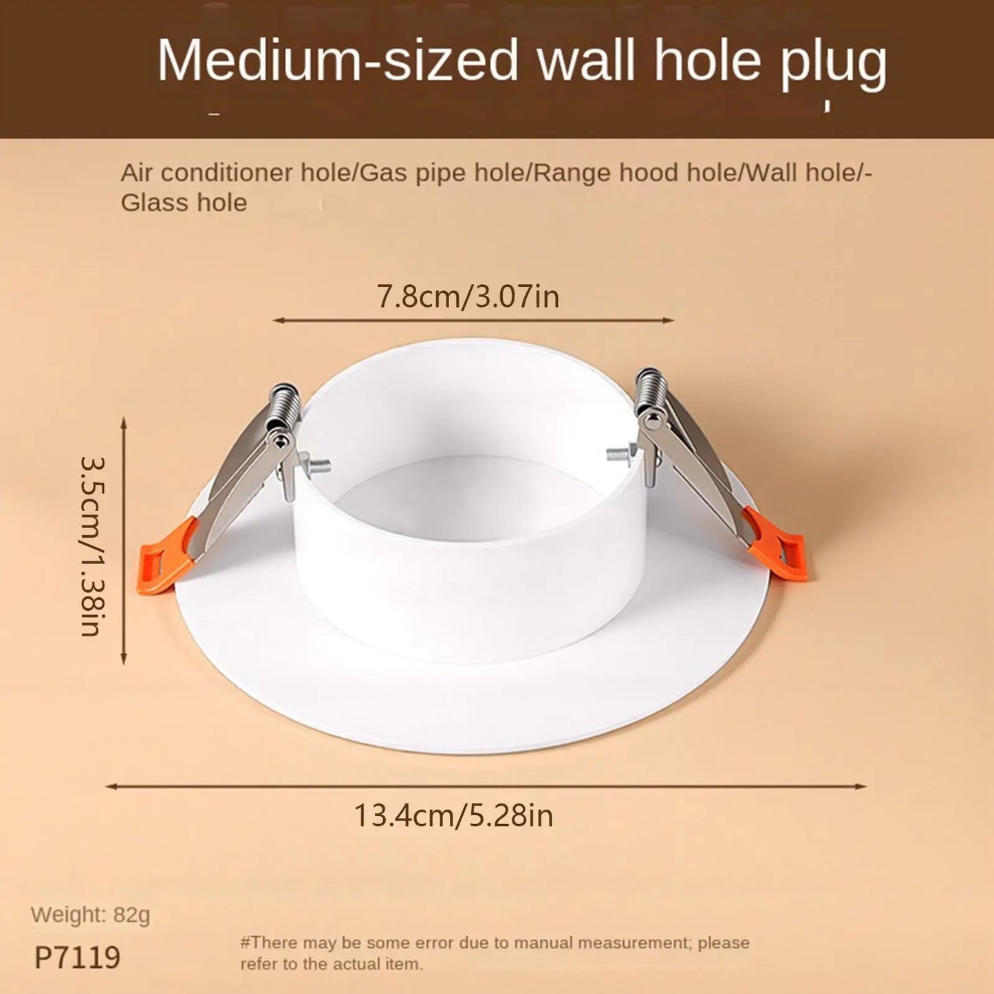 Ceiling Hole Cover Plate 1PC Decorative Round Panel Buckle Design Wall Mounted Hole Repair for Home Kitchen Living Room