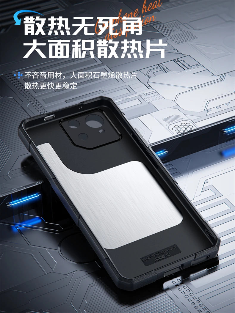 For ASUS ROG Phone 8 Pro Case Magnetic Built in Heat Dissipation Metal Sheet Back Cover For ROG 8 Phone 8Pro Shockproof Bumper