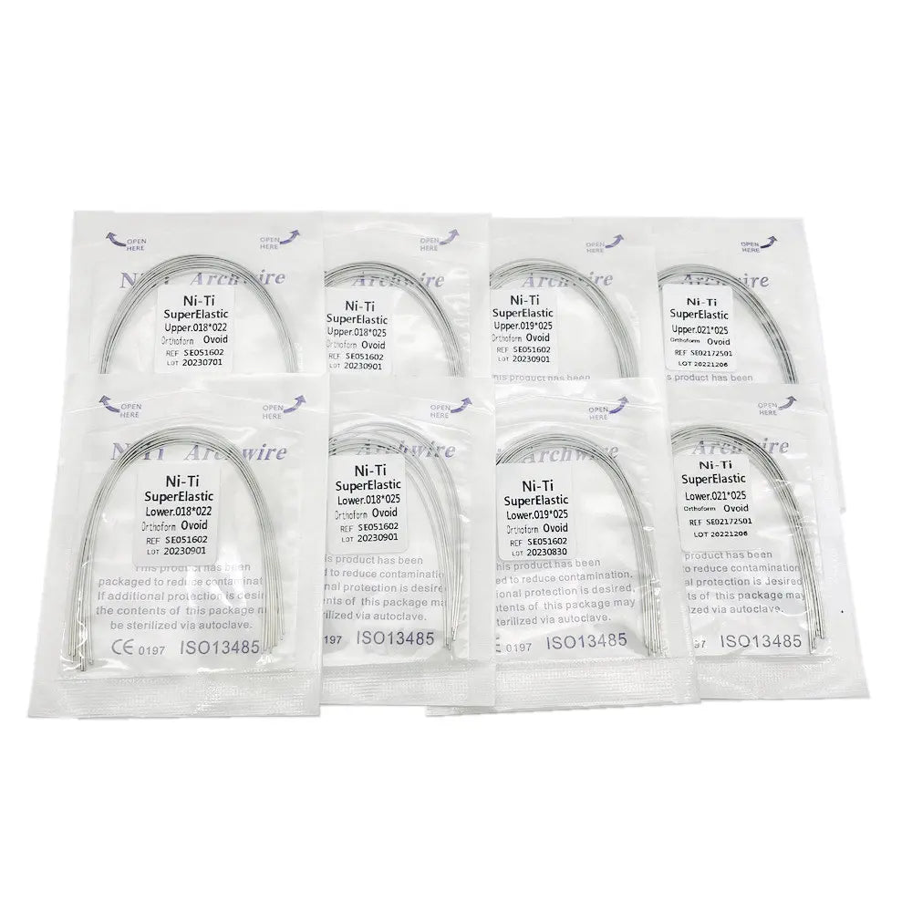 10pcs/pack Orthodontic Dental Super Elastic Oval Form Niti Round/Rectangular Arch Wires Dental Niti Arch Wire Dentist Product
