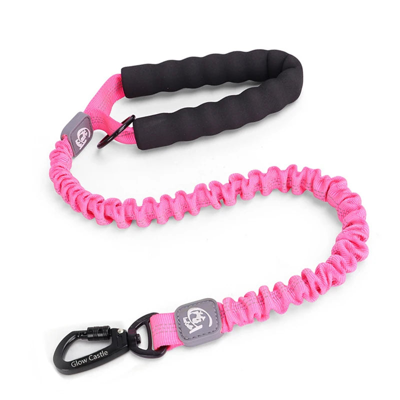 50cm Short Dog Leash Big Dog Training Leash Elastic Tactical Dog Lead Strong Short Traction Rope Durable Large Dog Leash Green