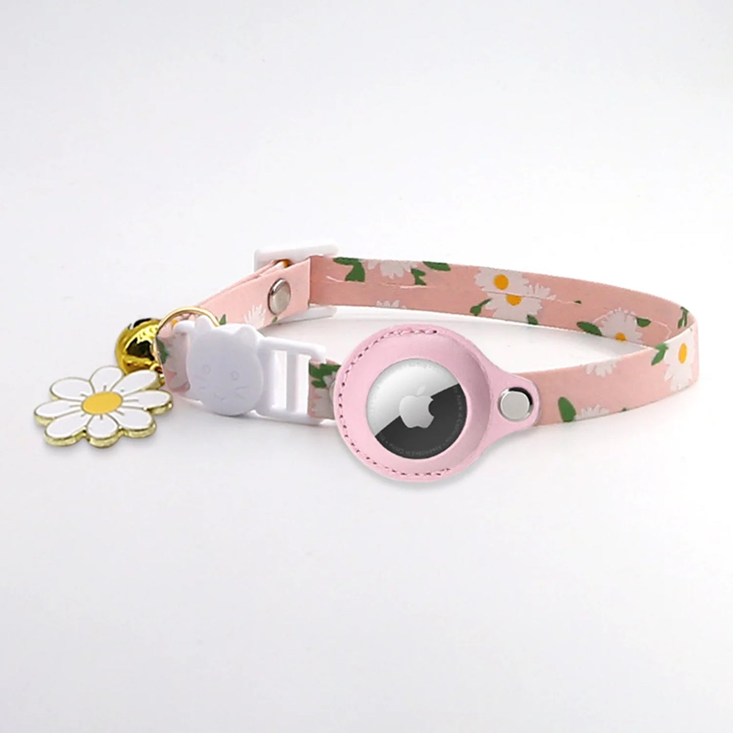 Lovely Aritag Protective Case Anti-Lost Cat Collar Adjustable Kitten Collar with Bell Light Weight Puppy Necklace Pet Supplies