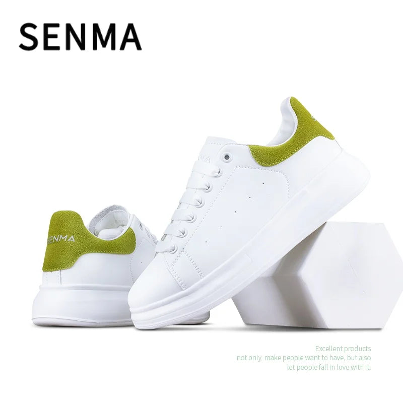 SENMA Luxury Design Sneakers For Men 2025 White Board-shoe Soft Women Walking Shoes Running Shoes Couples Sneakers Tennis shoes