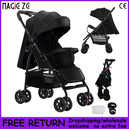 3 in 1 baby stroller free Newborn Infant baby pram travel stroller lightweight baby folding car reversible stroller