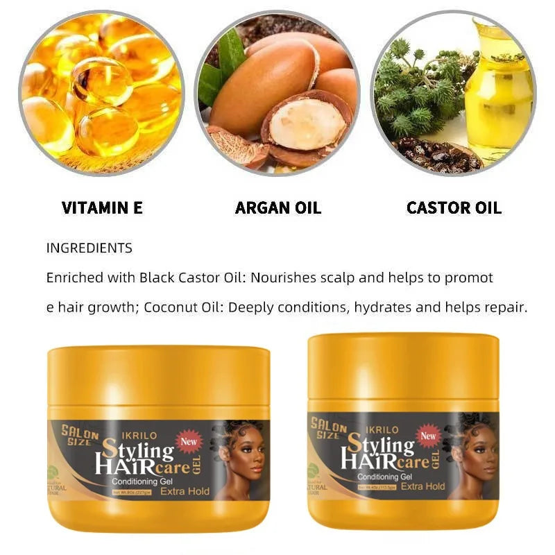 Best Selling Strong Hold Hair Gel - Professional Braiding Gel Non-Sticky Hair Styling Gel Long-Lasting Hold No Residue Hair Care