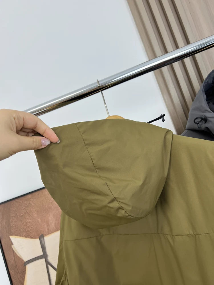 Winter Windproof Cotton Jacket For Men Outdoor Waterproof Hooded Thicken Coat American Casual Fashion Simple Warm Overcoat