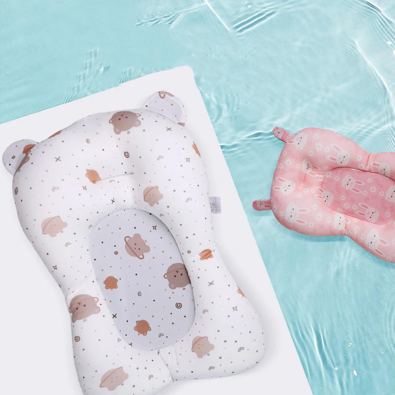 Baby Bathtub Pad Infant Ajustable Bath Support Seat Mat Cushion Newborn Comfortable Floating Security Water Pad Foldable
