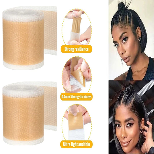 Wig Adhesive Tape Lace Wig Grids Silicone Lace Tape Healer Breathable Wig Knots Healer Hair Tape Non-Slip Silicone Scar Wig Glue