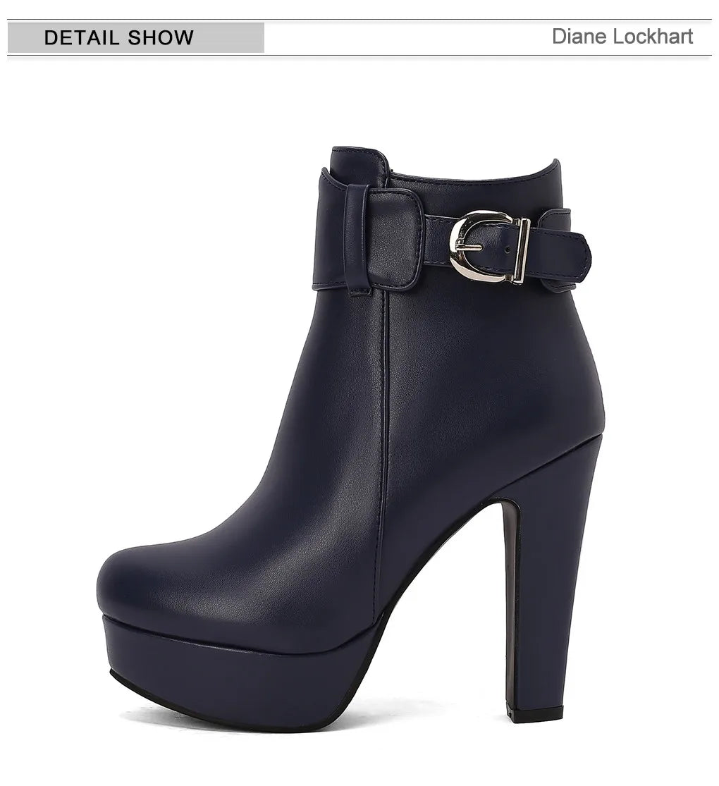 Women Shoes Fashion Short Boots Autumn Winter Sexy Platform Ankle Boots For Women Black Red Yellow White Lady Shoes Large 34-46