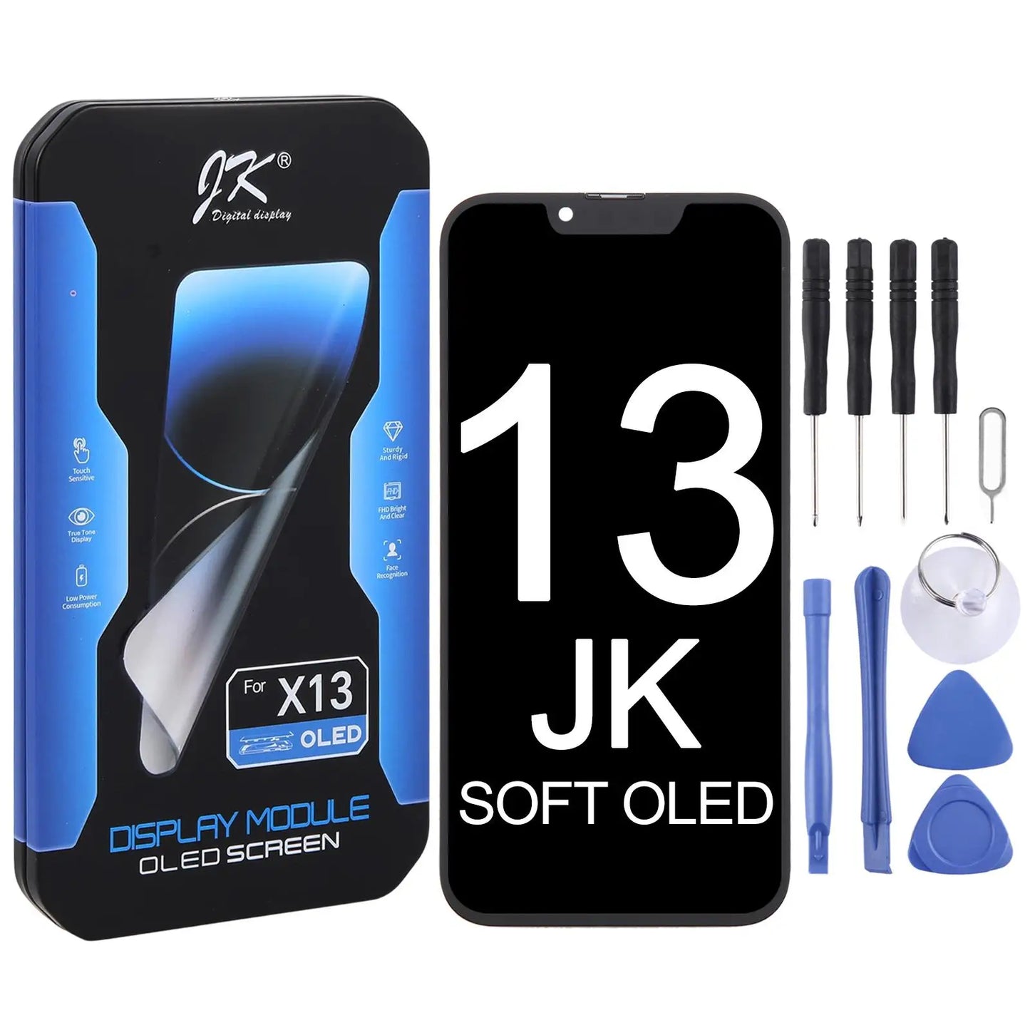 JK SOFT and Hard OLED Screen LCD Display Replacement iPhone 12 13 14 15 16 16e 17 Pro Max