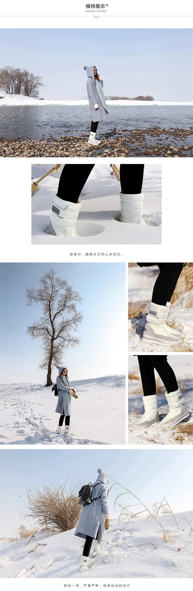 Women Snow Boots Space Deer Waterproof Dropshipping With Fur Casual Ladies Work Safety Shoes Birthday  Gift Present