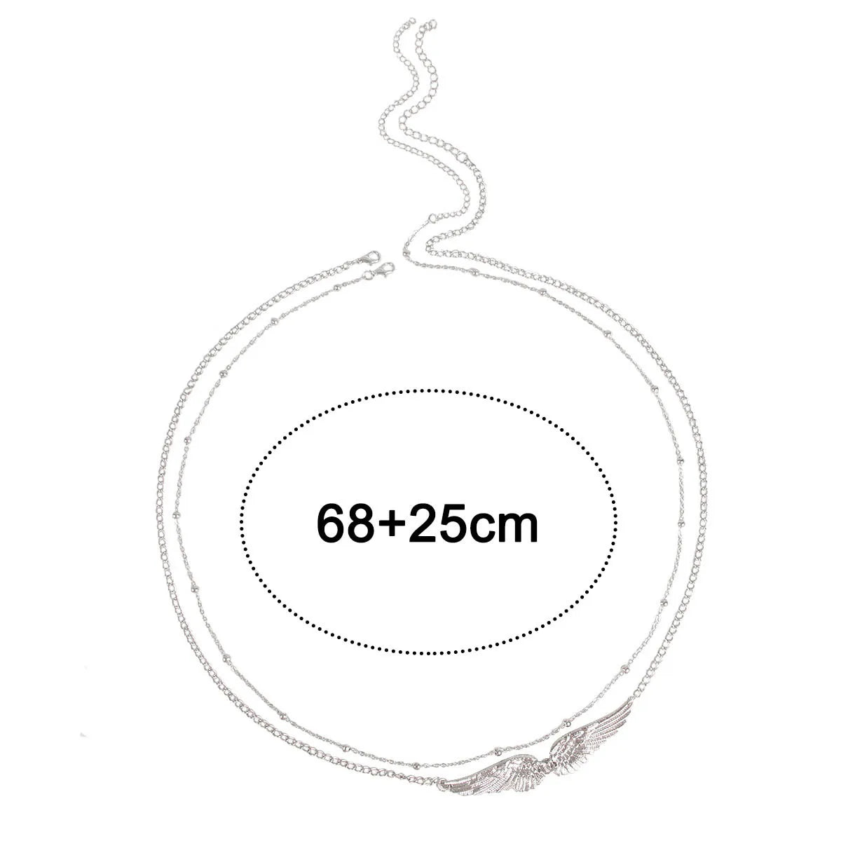 Sexy Fashion Waist Chain for Women New Charm Double Layer Wings Angel Body Chain Bikini Summer Beach Accessory Jewelry Gift