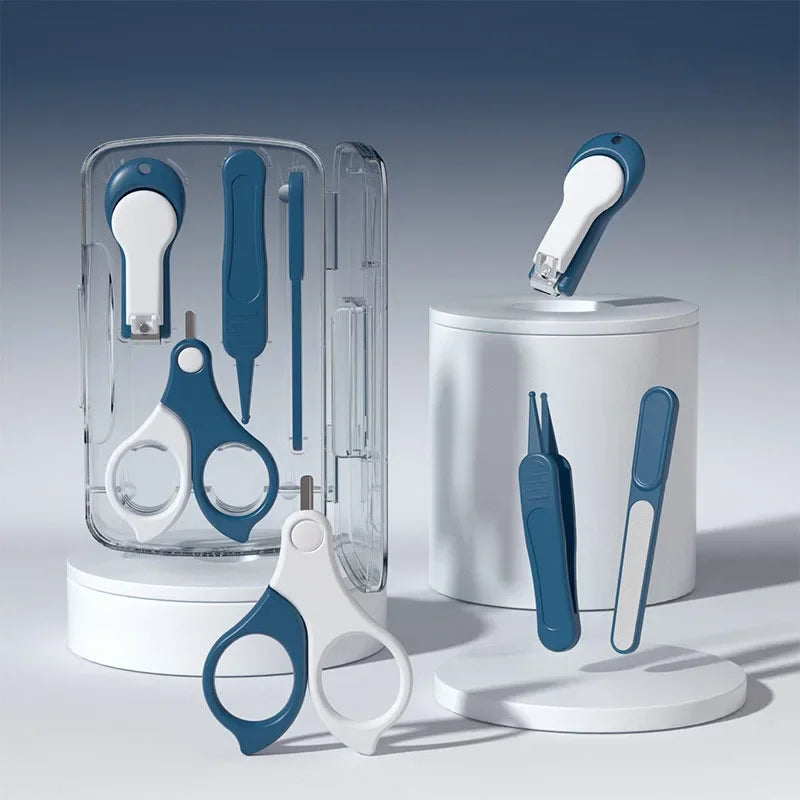 Newborn Baby Nail Scissor Baby Nail Care Tool Kid Safe Portable Nail Clipper Trimmer Tweezer with Box Children Manicure Kit