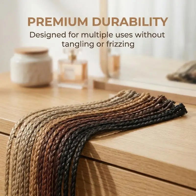 1Pairs Synthetic Wig Braids With Clip Boxing Braid Dreadlocks Clip In Hair Extension Dirty Braids Boxer Braid Hair Pieces