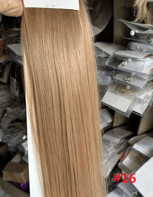 ZZHAIR 100% O Brazilian Human Remy Hair Extensions 16"-24" 2pcs Set 70g 80g Clips-in Two Pieces 2x10cm Natural Straight