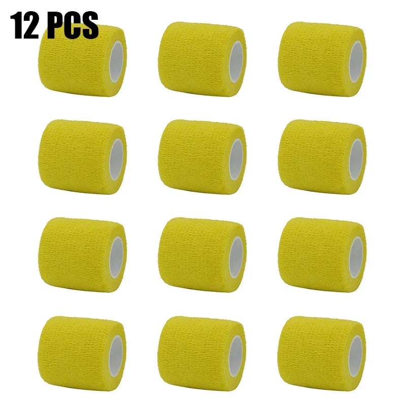 6/12/24pcs Self Adhesive Bandage Wrap, Cohesive Bandage Wrap for Sport & Athletic, Breathable Vet Wrap for Wounds
