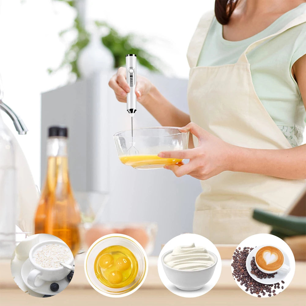 Mini Milk Frother For Coffee Mixer Handheld Egg Blender Electric Milk Foamer For Matcha Cappuccino Creamer Whisk Frothy Bubbler