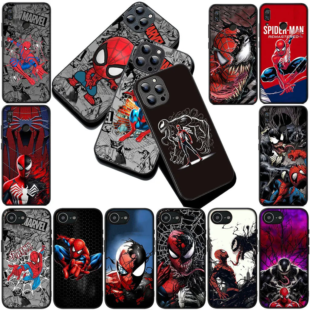Cover Venom Spider Man Marvel Spiderman Phone Case for OPPO A18 A16 A80 A40 A17 A15 A38 A78 A79 A54 A57 A58 A60 4G 5G Casing