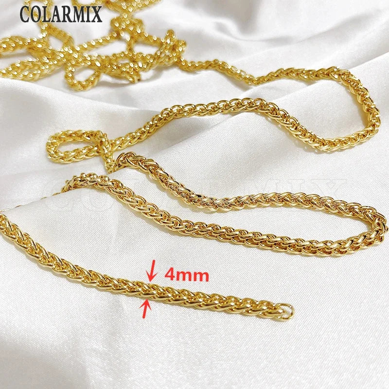 5Meters Hotsell Chunky Chains gold Metallic Fashion Jewelry gift Hip pop Necklace Fashion Jewelry