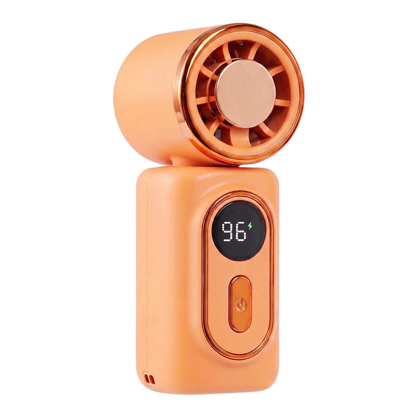 Portable Clip-On Mini Fans Adjustable 5-Speed Portable Fan with LED Display for Outdoor Travel Office Travel Accessories Gift