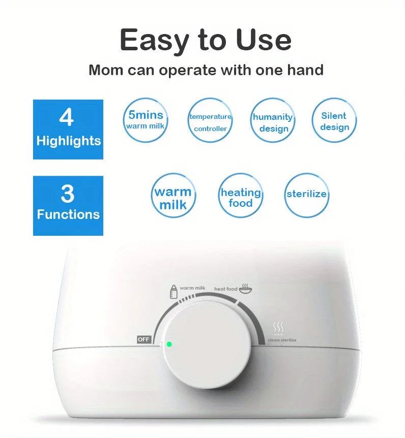 1pc Milk Warmer Liquid Thermostat, Double Bottle Warmer And Heater, Bottle Insulator，110V US plug