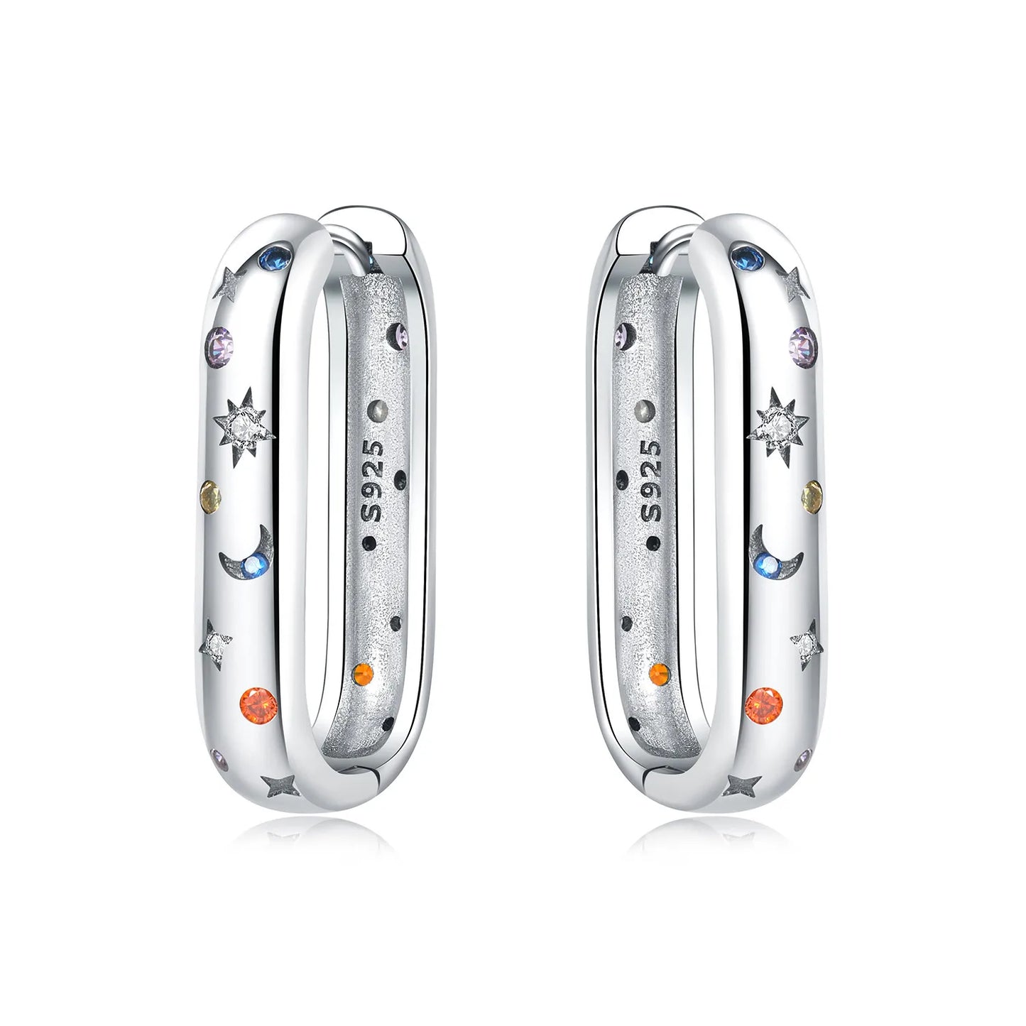 925 Sterling Silver Needle Iris Flower Hoop Earrings for Women Original Elegant Versatile Jewelry Birthday Party Fine Gift 2026