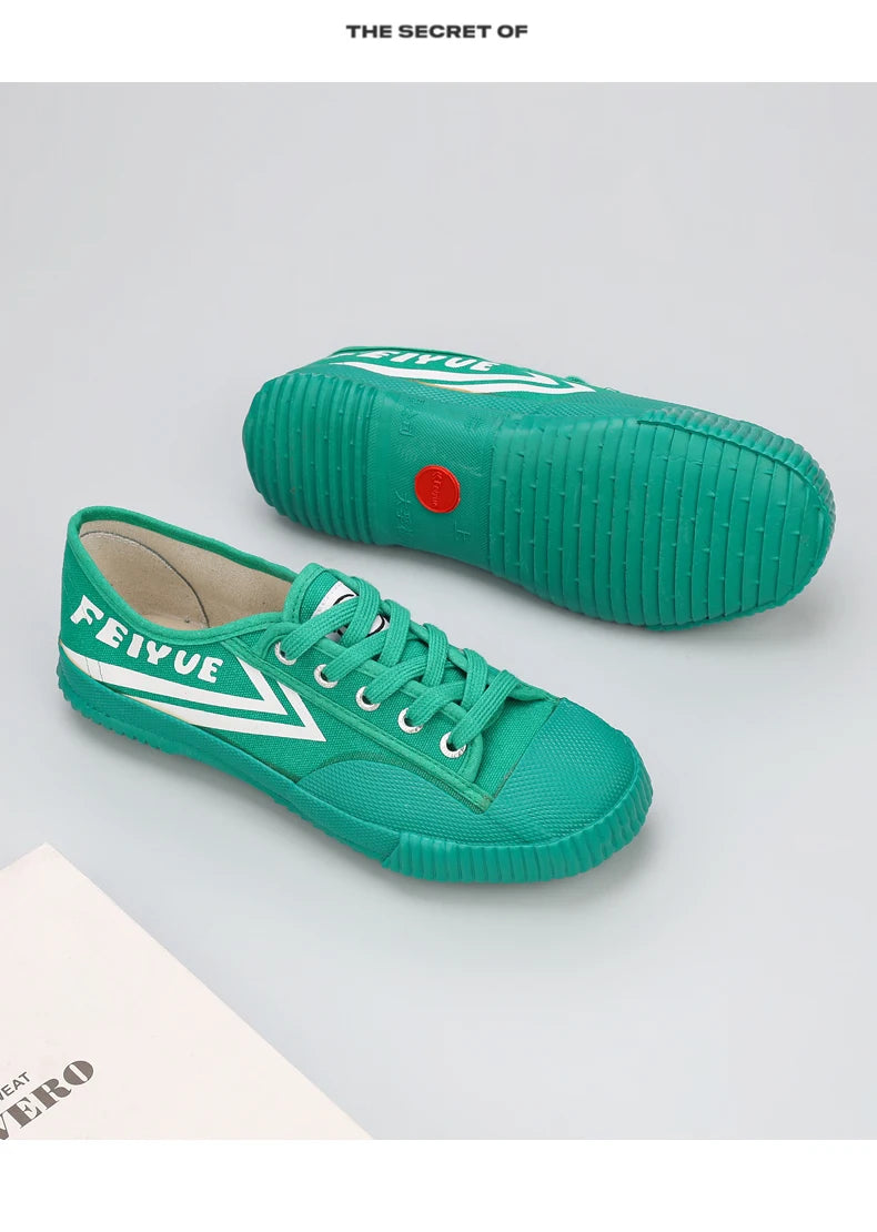 DaFu Flying Men's Running Jump Far Athletic Shoes Sports Women's Canvas Couple's Black Shoes Low Top Breathable Rubber Sole