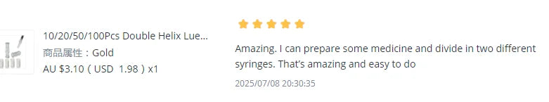 Individual Package PP Sterile Syringe Connector 20/50/100/500/1000 Pcs Female Luer Lock Disposable