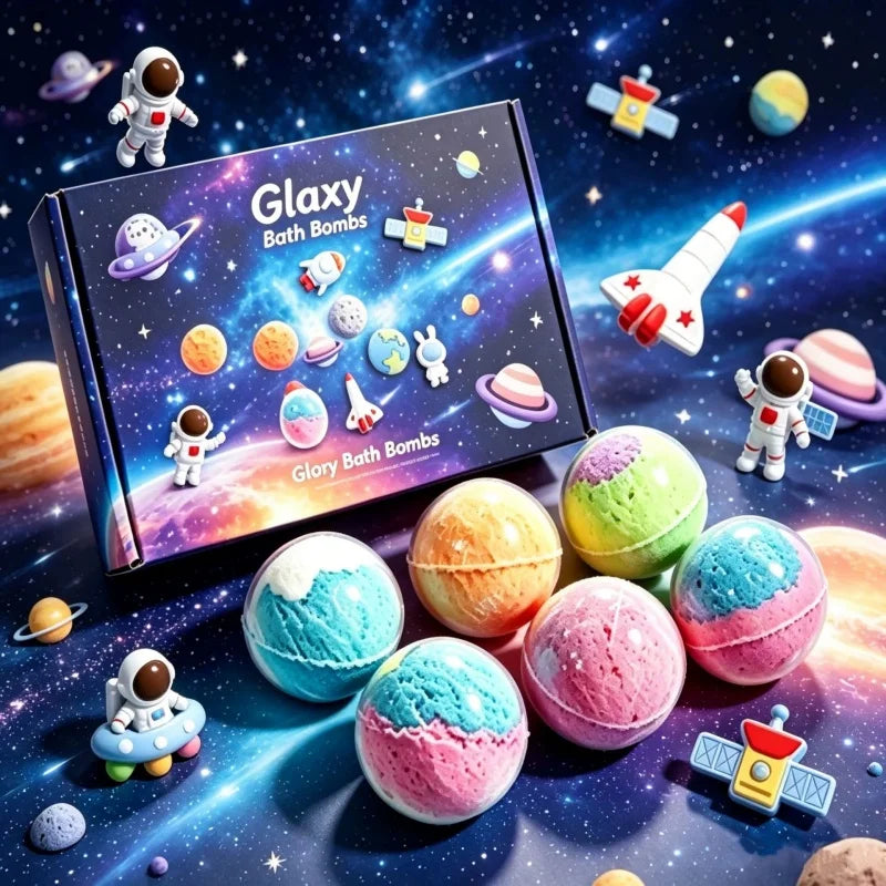 12pcs 60g Safe Natural Kids Bath Fizzies Surprise Hidden Toy Bubble Fizzy Ball Fun Bathtime Play Gift Set for Child