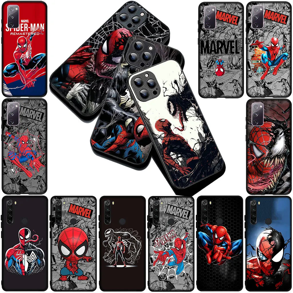 Cover Venom Spider Man Marvel Spiderman Phone Case for OPPO A18 A16 A80 A40 A17 A15 A38 A78 A79 A54 A57 A58 A60 4G 5G Casing