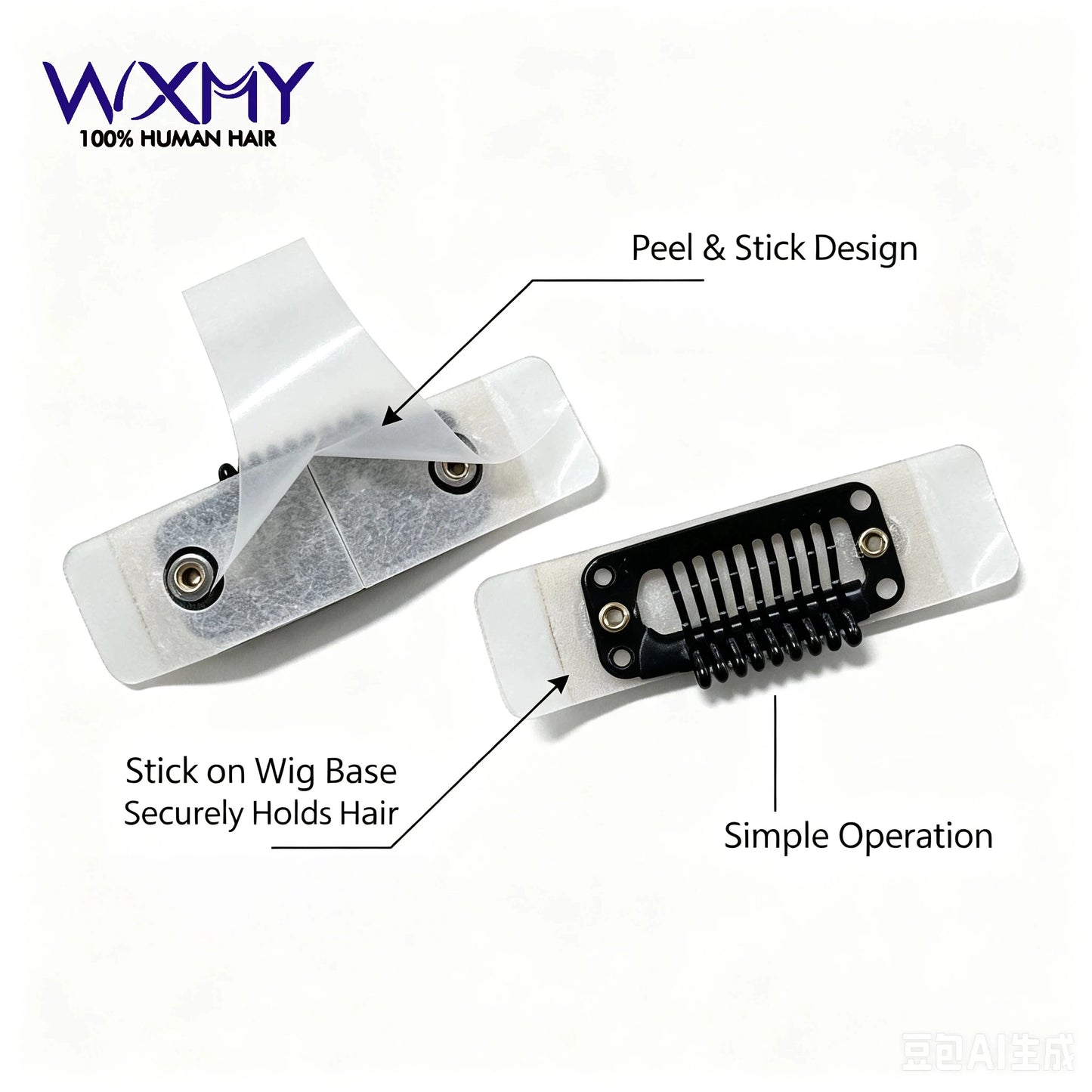 Wig Clips Snap Clips With Adhesive 10-30pieces no-sew Clips for Men Wig Toupe for Women Metal Wig Comb Clips for Hair Extensions