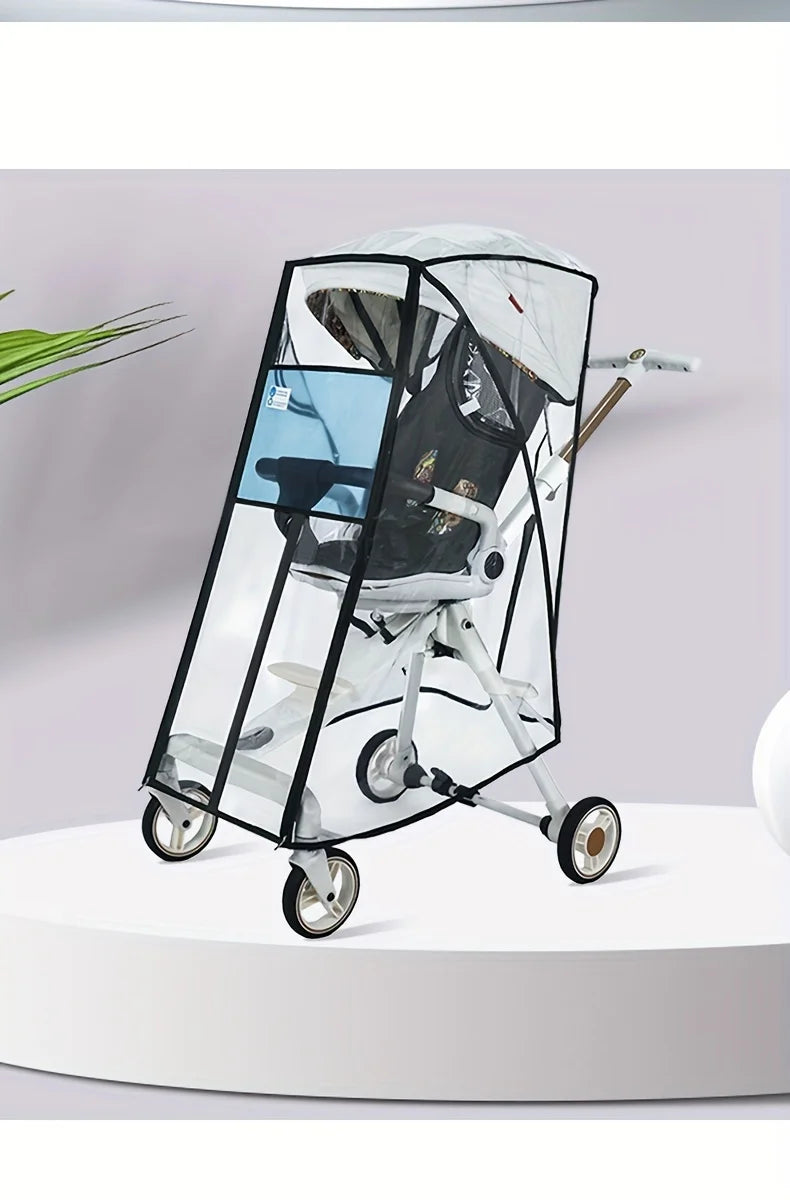 Compact Stroller Rain Cover Baby Stroller Cover for Toddler Umbrella Stroller Lightweight Travel Stroller Windproof Waterproof