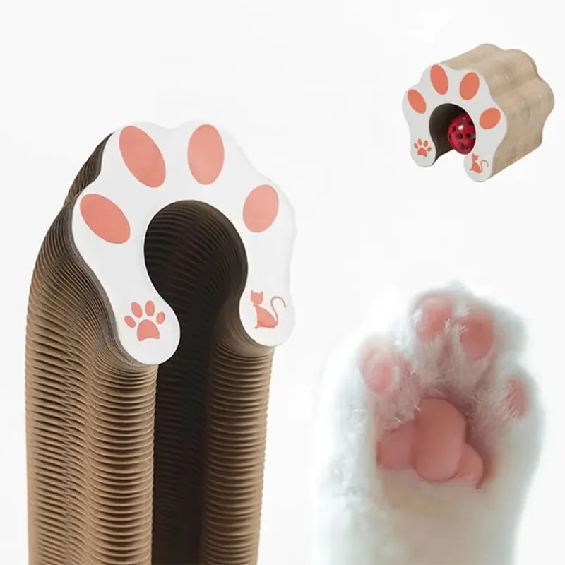 Magic Cat Scratch Organ Board Cat Toy with Ball Cat Grinding Claw Cat Climbing Frame Kitten Round Corrugated Cat Scratching Toy