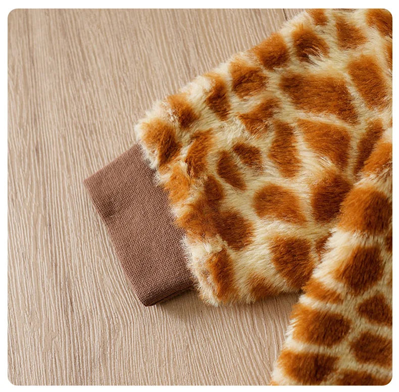 Autumn and Winter Baby Onesie Warmth Comfortable Giraffe Lovely Newborn Baby Boy Girl  0-18 Months Toddler Jumpsuit Hoodie Soft