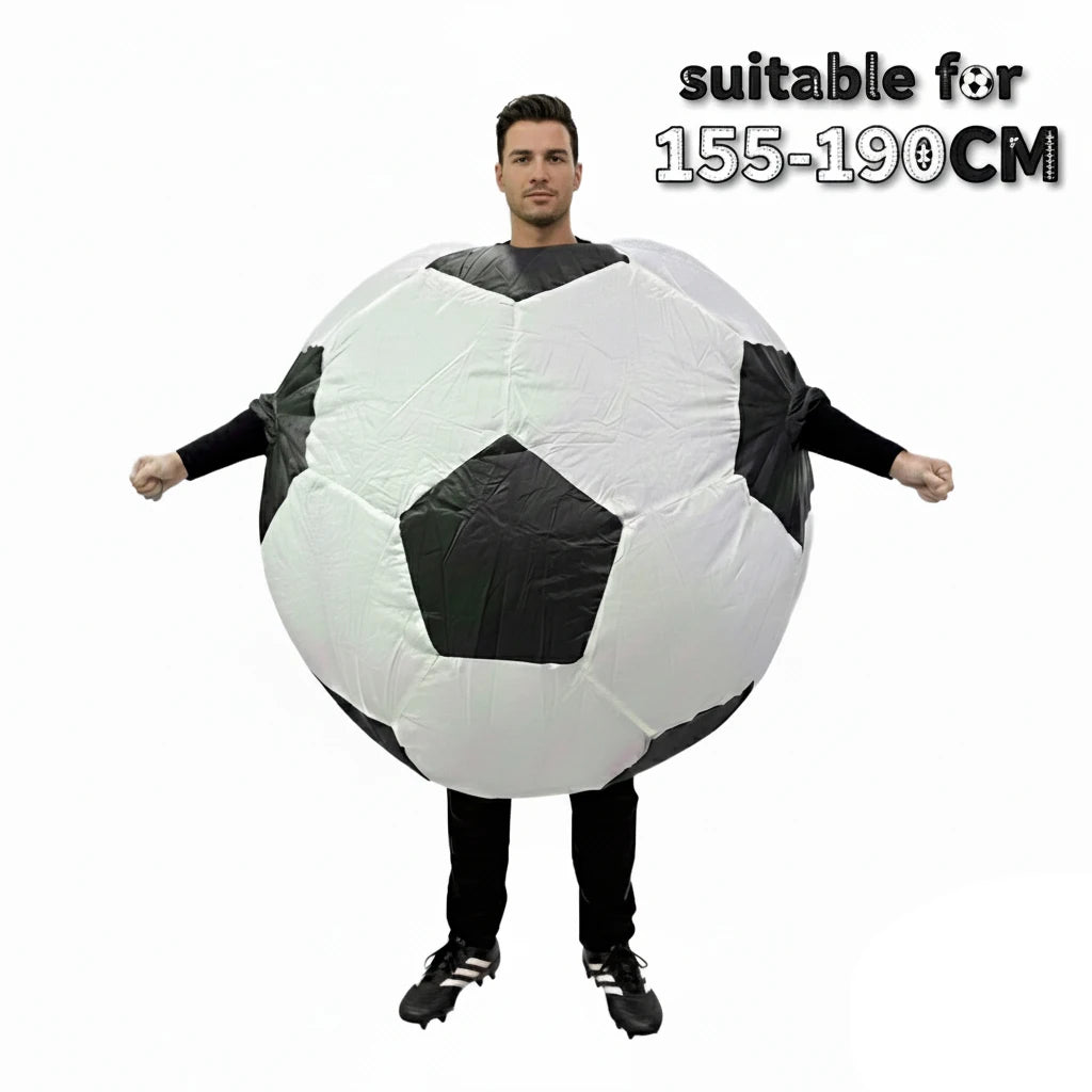 2026 New Football Inflatable Costume Funny Blow Up Suit for Adults Kids Party Cosplay Holiday Gift