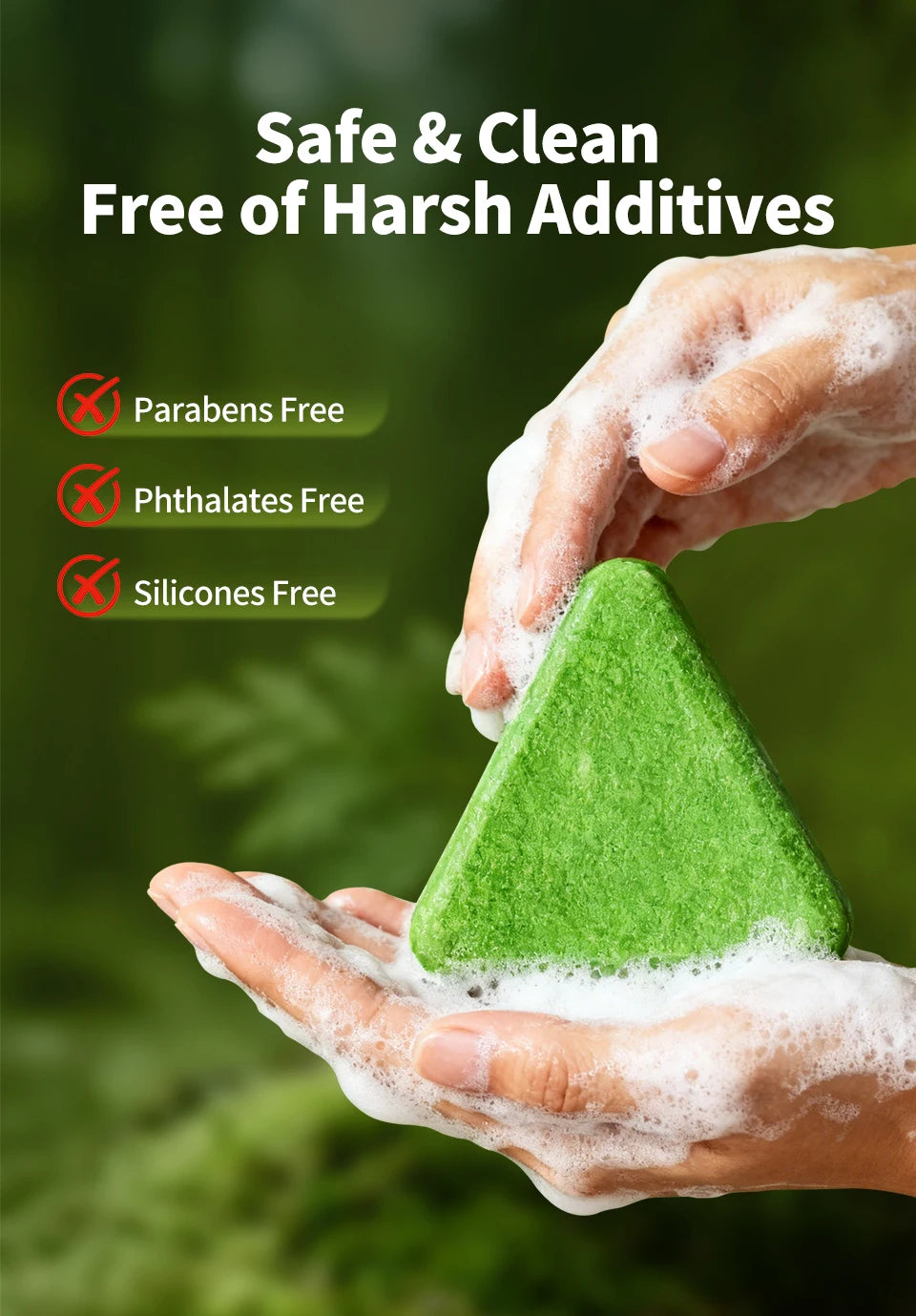120g Usman Grass Soap Natural Herbal Hair loss treatment Strengthen Hair Roots Growth Shampoo Bar Solid Shampoo Bar Hair Care