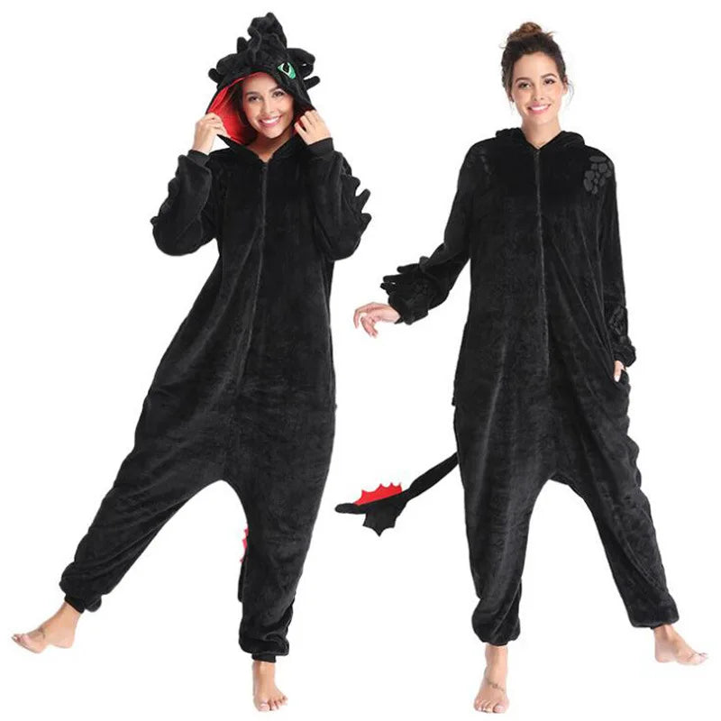 Animal Cosplay Overalls Kigurumi Cat Costume Halloween Carnival Stage Performance Role Play for Adults Kids Clothes Party Set